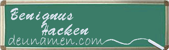 Benignus Hacken Visitenkarte